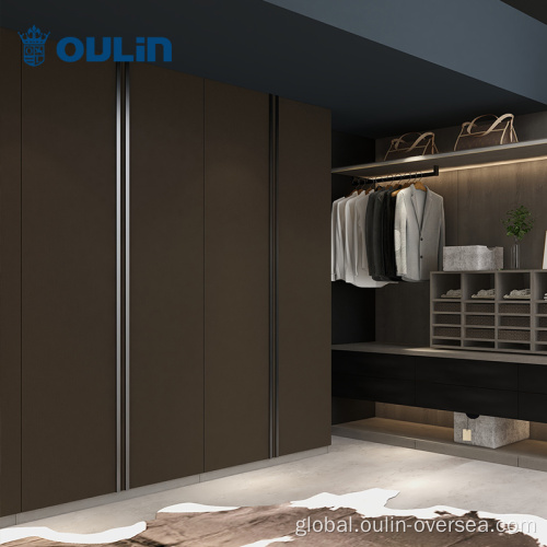 Bedroom Cabinet hot selling modern black door wardrobes bedroom closet Manufactory